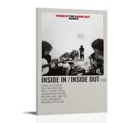 AGEUWRRGGH Poster su tela con immagine di "The Kooks Inside In Inside Out", stampa artistica da parete moderna per stanze, 30 x 45 cm, con cornice