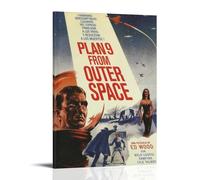 AGEUWRRGGH Poster su tela, motivo: Plan 9 from Outer Space, poster artistico da parete, arte moderna per stanze 30 x 45 cm, con cornice