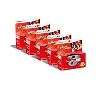 AGFA Photo 601020 - Fotocamera USA e Getta LeBox Flash, 27 Foto, Obiettivo Ottico 31 mm, Grigio e Rosso