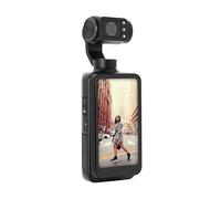 AGFA PHOTO Gimbal Realimove MC3X - Telecamera stabilizzante 4K Ultra HD a 3 assi, touch screen rotante da 3,5 , 20 MP, tracciamento del volto, visione notturna, grandangolo da 120°, Wi-FI, batteria da
