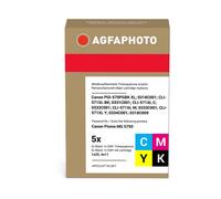 Agfa Photo PGI-570 PGBK XL+CLI-571XLBK,C,M,Y Multipack nero / ciano / magenta / giallo / Nero (Foto) Originale APCCLI571XLSET