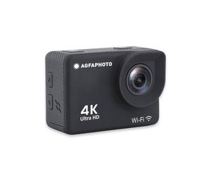 AGFA PHOTO Realimove AC9000 - Fotocamera d'azione digitale impermeabile 30m (True 4K, EIS Anti-Shake, Angolo 170, Schermo 2 pollici, Wifi) Nero