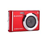AGFA Photo Realishot DC5500 - Fotocamera digitale compatta da 24 MP, schermo LCD da 2,4", zoom digitale 8X, video HD 720p, memoria esterna SD, batteria al litio - rosso