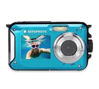 AGFA PHOTO Realishot WP8000 - Fotocamera Digitale Impermeabile, 24 MP, Video Full HD, Doppio Schermo LCD, Zoom Digitale 16x, Stabilizzatore Digitale, Batteria al Litio - Blu