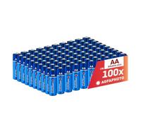 AgfaPhoto Batterie Alcaline PLUS AA LR6 1.5V Confezione da 100, Lunga Durata, Ideali per Telecomandi Giocattoli Fotocamere, Uso Domestico e Professionale, Conservazione 7 Anni