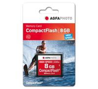 Agfa Compact Flash 8gb High Speed 233x Mlc Memory Card Nero