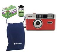 AgfaPhoto - fotocamera analogica da 35 mm, colore: Rosso (film + batteria)