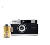 AgfaPhoto - Fotocamera analogica da 35 mm, formato 1/2, colore nero, con pellicola negativa e batteria