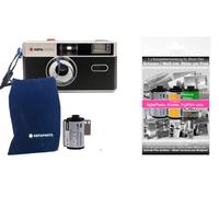 AgfaPhoto - Fotocamera analogica da 35 mm set con pellicola negativa in bianco e nero, batteria + negativo + sviluppo di immagini per posta