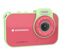 AgfaPhoto Realikids Cam Waterproof 2 - Fotocamera per bambini impermeabile 12 MP, video HD, modalità selfie, filtri e cornici, giochi integrati, batteria al litio - rosso