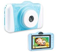 AgfaPhoto Macchina fotografica bambini | Realikids Cam 2 HD digitale per bambini con slot per schede SD | Batteria al litio e design ergonomico | Blu fotocamera bambini con solida impugnatura