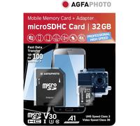 AgfaPhoto MicroSDHC UHS I 32 GB Prof. Alta velocità U3 V30 A1