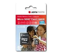 AGFAPHOTO Microsdxc UHS-I 64GB High Speed Class 10U1 + Adattatore