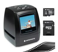 AGFA Photo Pack Scanner digitale Realiview AFS100 + 1 scheda SD da 32 GB - Scanner di film, negativi 35 mm/135 e diapositive (10 MP, schermo LCD da 2,4 pollici), nero