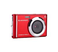 AGFA Photo Realishot DC5500 - Fotocamera digitale compatta da 24 MP, schermo LCD da 2,4", zoom digitale 8X, video HD 720p, memoria esterna SD, batteria al litio - rosso
