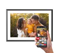 AGFAPHOTO - Realiview APF1000WIFI - Cornice digitale con connessione Wi-Fi - App Frameo, touchscreen HD da 10 pollici, memoria da 32 GB, funzioni meteo/orologio - Nero