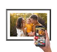 AGFAPHOTO - Realiview APF1000WIFI - Cornice digitale con connessione Wi-Fi - App Frameo, touchscreen HD da 10 pollici, memoria da 32 GB, funzioni meteo/orologio - Nero