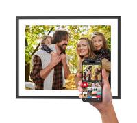 AGFAPHOTO - Realiview APF1700WIFI - Cornice digitale con connessione Wi-Fi - App Frameo, touchscreen HD da 17 pollici, memoria da 32 GB, funzioni meteo/orologio - Nero