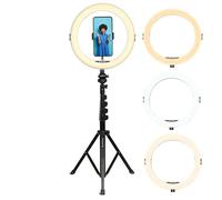 AgfaPhoto ring light Luce anulare Realiview ARL11XL - Luce LED da 11" con treppiede regolabile (da 45 cm a 155 cm) - La luce anulare per video, foto, smartphone e fotocamere compatte