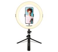 AgfaPhoto ring light professionale Realiview ARL11 - LED ring light a LED da 11" con treppiede - L'anello luminoso per foto, selfie, video, Youtube, trucco e TikTok, compatibile con gli smartphone