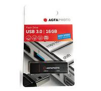 AgfaPhoto USB 3.2 Gen.1 Clé USB 16 Go Noir - Transfert Ultra-Rapido, Compatibile con USB 3.0/2.0, Design Compatto ed Elegante, Ideale per Archiviazione di File, Documenti, Foto e Video
