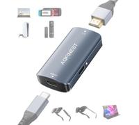 AGFINEST Adattatore HDMI a USB-C 4K@60Hz, in alluminio, da sorgente HDMI a display USB-C per PS5, Xbox, Switch, laptop, Fire TV Stick, occhiali AR XREAL, RayNeo, Vitur, monitor portatile, proiettore