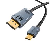 AGFINEST Cavo da USB C a DisplayPort 2.1, certificato VESA, 16K @ 30Hz, 8K a 120 Hz, 4K a 240 Hz, trasmissione unidirezionale da 80 Gbps compatibile con MacBook Pro, iPhone 16/15 Plus Pro, iPad (1,9 m