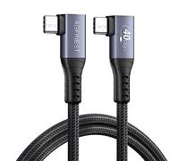 AGFINEST Cavo USB 4 compatibile con cavo Thunderbolt 4/3, cavo USB 4.0 Double Right Angle Supporta ricarica da 100 W, dati 40 Gbps 8 K Video/Dual 4 K @60 Hz, per Hub M-acbook SSD esterno (1,5 m)