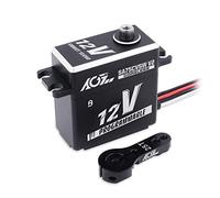 AGFRC 45KG Waterproof Digital Servo High-Torque - Programmable 12V Metal Gear Coreless Servo for 1/8 1/10 RC Models, Control Angle 180° (SA75CVSW V2)