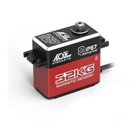 AGFRC Servo impermeabile IP67 da 32 kg ad alta coppia - Sensore magnetico Servo senza nucleo pieno in metallo per cingoli auto 1/10 RC, angolo di controllo 180 ° (A73CHLW V2)