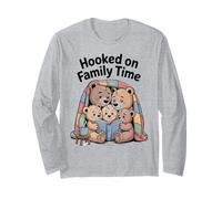 Agganciato su Family Time Cute Bear Reading Maglia a Manica
