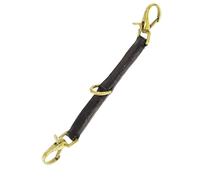 Aggancio in cuoio con moschettoni per cavezza