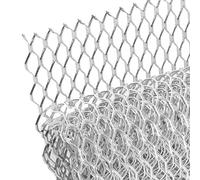 AggAuto 100x33cm Argento griglia universale da corsa in 11x25mm Esagonale, griglia in lega di alluminio per auto, griglia per radiatore automobilistico