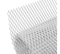 AggAuto 100x33cm Argento griglia universale da corsa in 6x12mm Esagonale, griglia in lega di alluminio per auto, griglia per radiatore automobilistico