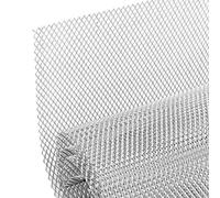 AggAuto 100x33cm griglia universale diamantata da corsa in 3x6mm Rombo Argento, griglia in lega di alluminio per auto, griglia automobilistica