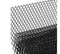 AggAuto 100x33cm Nero griglia universale da corsa in 6x12mm Esagonale, griglia in lega di alluminio per auto, griglia per radiatore automobilistico