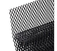AggAuto 119,38 x 40,64 cm Rombo 8x16 mm Nero Rete per griglia di auto, pickup, per spoiler, paraurti, prese d'aria, in lega di alluminio