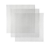 AggAuto 3 pezzi 33×33 cm Griglie da gara in argento, griglia a nido d'ape da 6×1 mm, griglia in lega di alluminio, griglia per radiatore automobilistico universale