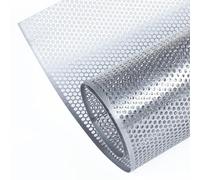 AggAuto Griglia per auto, da 100 x 33 cm, con foro a rombo da 6 x 2 mm, in lega di alluminio, universale, griglia per radiatore, di colore argento