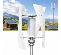 AGGBDYXO Kit Generatore Eolico Verticale a 3 Pale con Alternatore a Magnete Permanente e Regolatore 12V/24V/48V per Baita, Fattoria, Camper e Sistemi off-Grid Remoti Rurali,48v