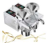 AGGBDYXO Pressa per Olio a Doppia Testa ad Alta Potenza, pressa per Olio a Freddo da 1600 W, Doppia Camera e Viti, capacità di Lavorazione di 6-10 kg/h, Accessori Completi Inclusi