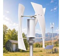 AGGBDYXO Turbina Eolica ad ASSE Verticale, Kit Generatore a 3 Pale con Generatore a Magnete Permanente e Regolatore 12V/24V/48V per Casa, Baita, Fattoria, Camper e off-Grid