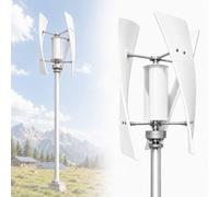 AGGBDYXO Turbina Eolica Verticale, Generatore Eolico ad Alta Efficienza con Magnete Permanente e Filo di Rame, Sistema Eolico Verticale off Grid per Casa, Fattoria, Baita e Camper