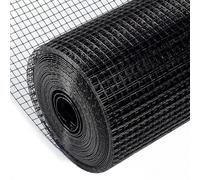 AggFencer Rete metallica in PVC, 40,6 cm x 7,6 m, spessore filo 1 mm, dimensioni maglie 12,7 x 12,7 mm, per voliera, rete metallica, filo per uccelli