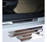 aGGHJK 4 Pezzi Acciaio Inossidabile Battitacco per Subaru XV II 2018-2021, Battitacco in Acciaio Inox,Esterno Battitacco Protezione Plates Anti-Graffio Scuff Adesivi