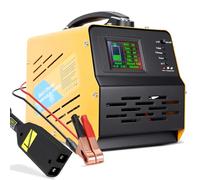 Aggiorna il caricabatterie a tensione multipla da 12 ~ 48 V, attiva la batteria sovrascaricata, con spina a D e morsetti per cavi, compatibile con batterie al litio EZGO TXT e LiFePO4 al piombo