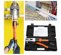 Aggiorna il set di pinze per strumenti di crimpatura per tubi idraulici in plastica PB PEX con cassetta degli attrezzi CW-1632 (4 matrici -U16, U20, U25, U32) U