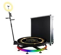 Aggiorna la Macchina per cabine fotografiche 360 con Software per Le Feste, Persone su Cui Stare in Piedi con Luce anulare e Logo Gratuito, Cabina Fotografica Automatica con Rotazione a 360° con TEL