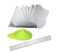 Aggiorna la vernice di carta con imbuto in silicone e righello in metallo per pittura automobilistica liscia e filtrazione della resina imbuto in silicone