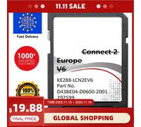 Aggiorna le mappe UK EU Connect2 V6 Navigazione GPS per Nissan Leaf/Micra/Juke/Note/Evalia/E-NV200 Car 2021 Versione SD Card